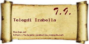 Telegdi Izabella névjegykártya